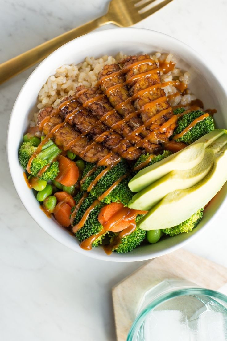 Healthy Tempeh Recipes
 Spicy Peanut Tempeh Bowls Receta