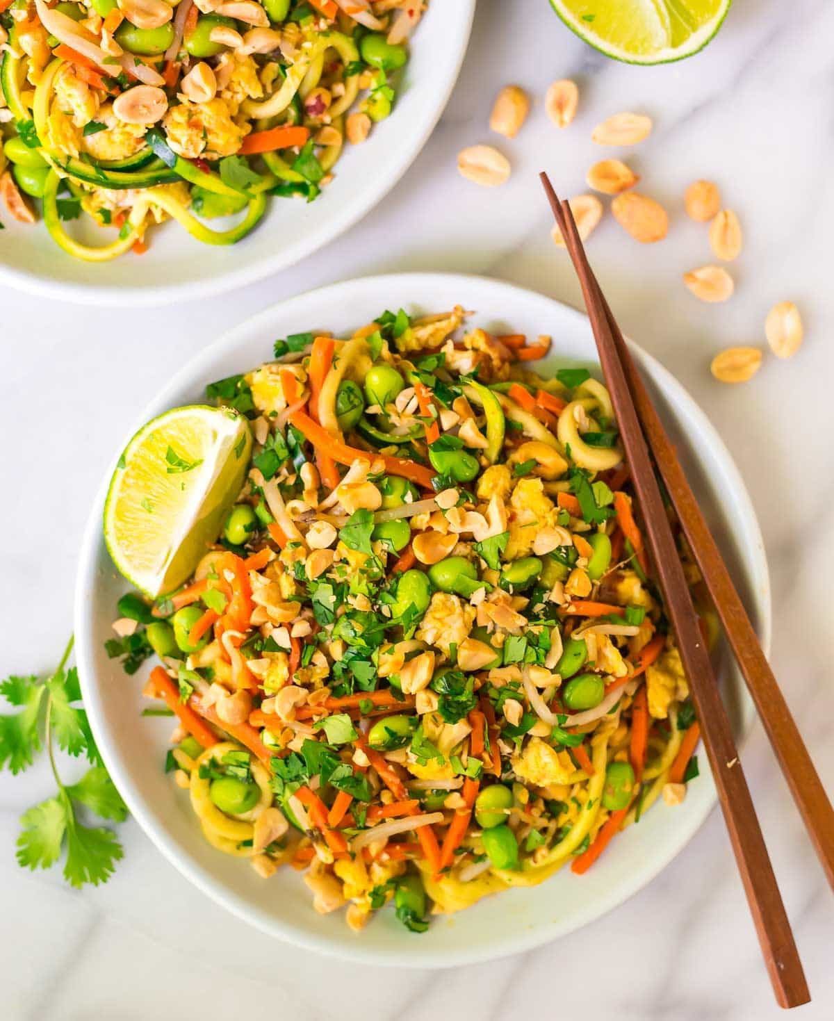 Healthy Thai Recipes
 Ve arian Pad Thai with Zoodles