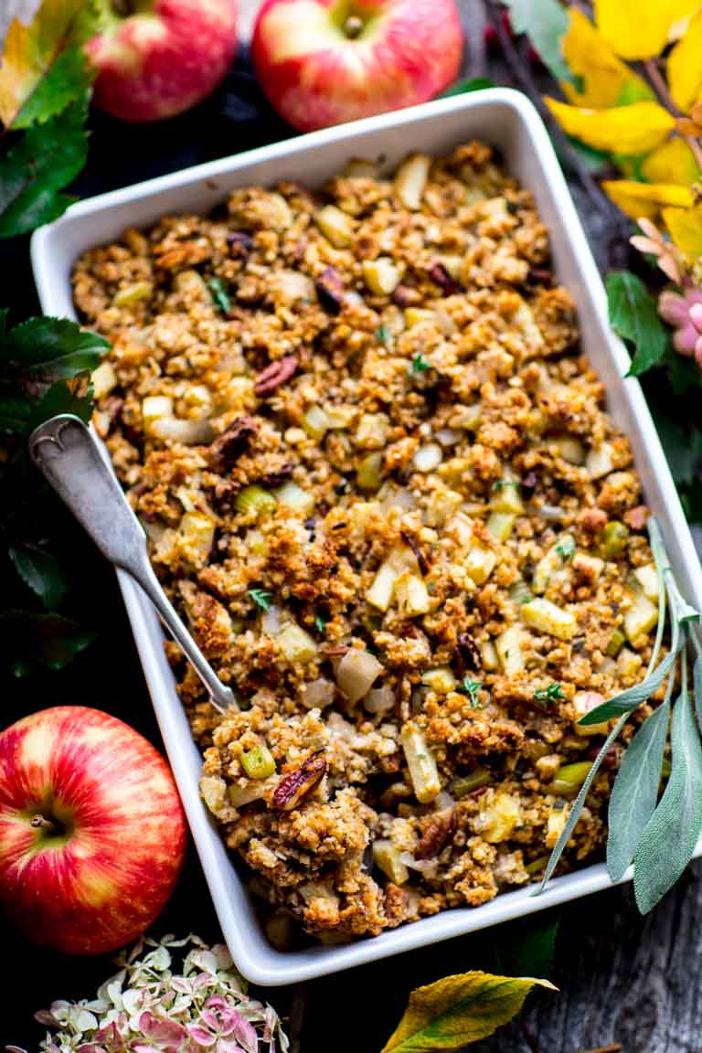 Healthy Thanksgiving Stuffing
 cornbread stuffing with apples and pecans with a gluten