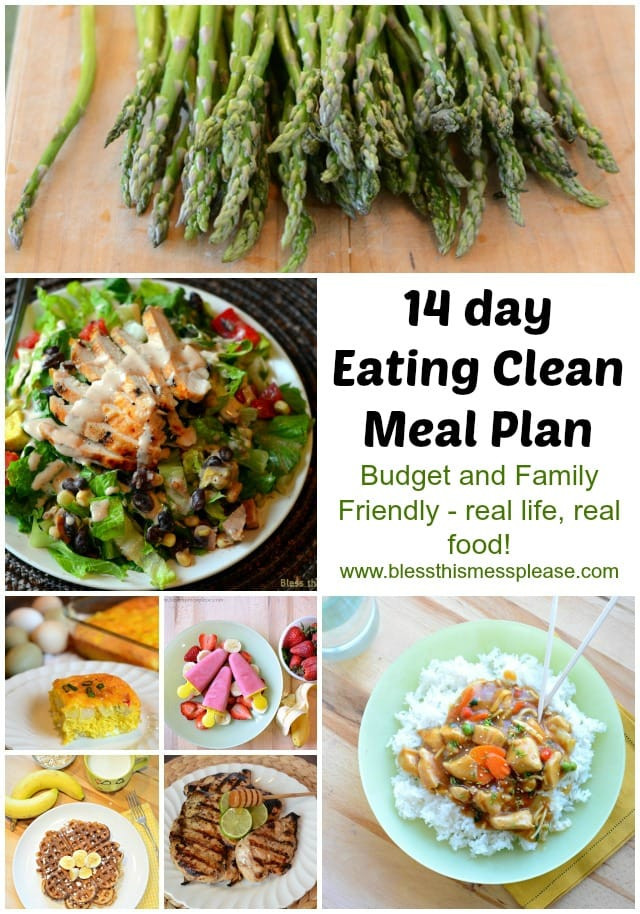 Healthy Things To Eat For Dinner
 Eating Clean Meal Plan Spring Summer Menu Bless This Mess