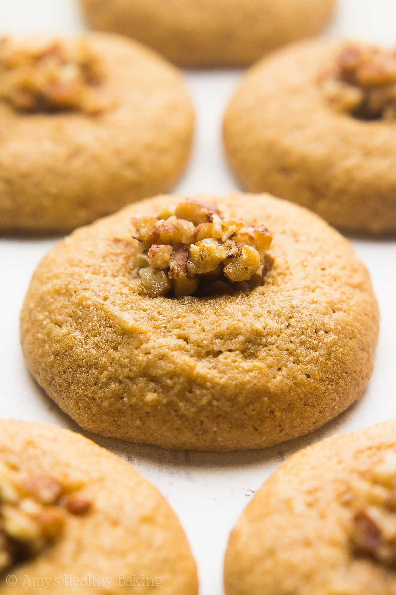 Healthy Thumbprint Cookies
 Pecan Pie Thumbprint Cookies