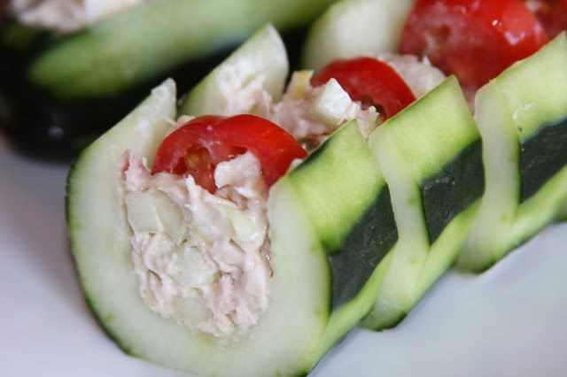 Healthy Tuna Snacks
 healthy tuna salad cucumber boat perfect as a healthy