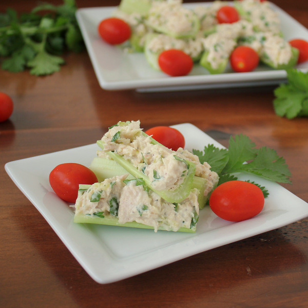 Healthy Tuna Snacks
 Healthy Tuna Salad Celery Sticks Snack