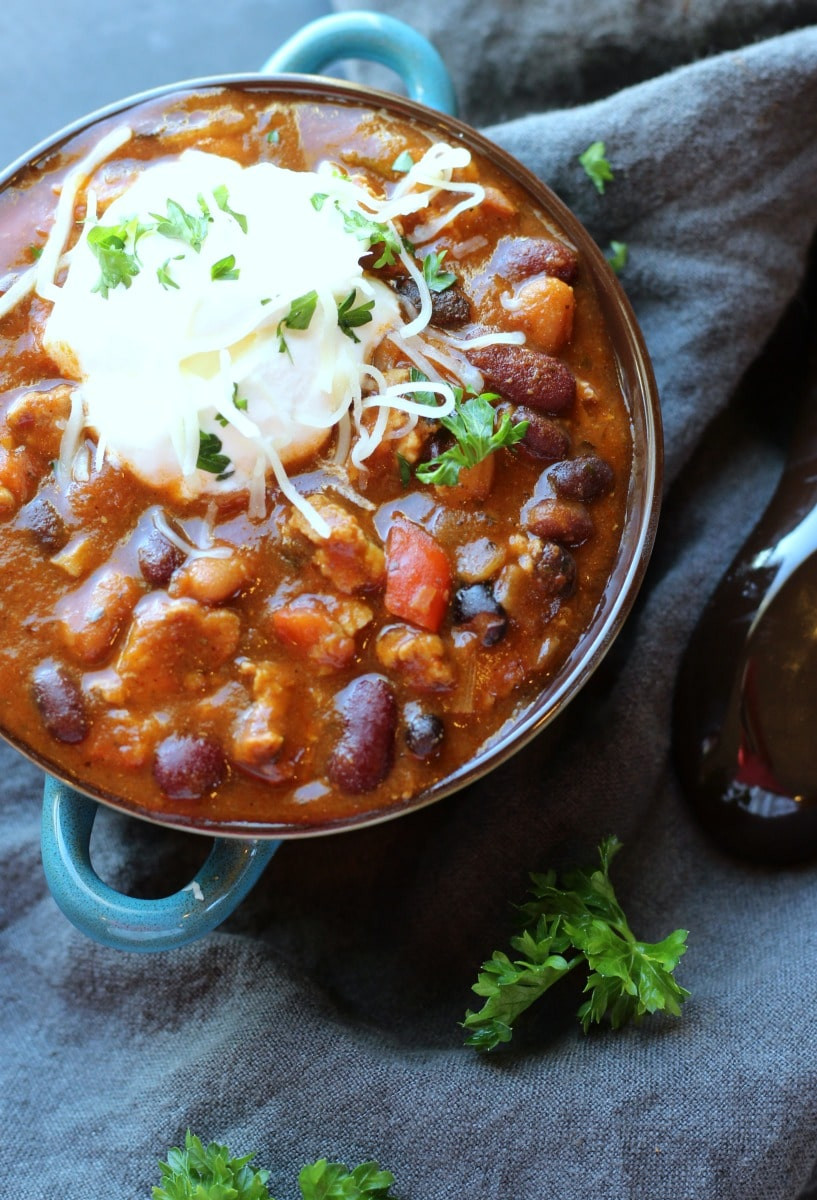 Healthy Turkey Chili
 Slow Cooker Turkey Chili