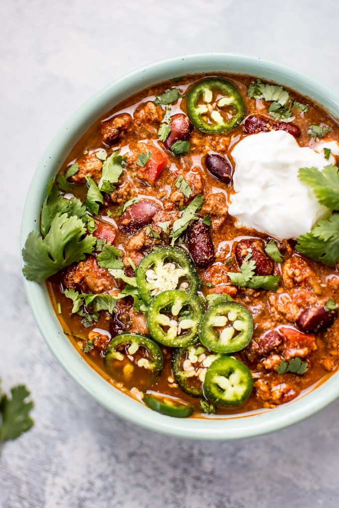 Healthy Turkey Chili Recipe Slow Cooker
 Crockpot Turkey Chili • Salt & Lavender