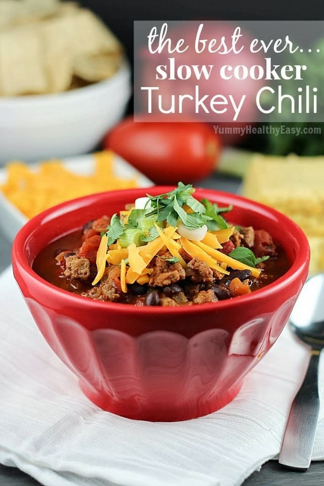 Healthy Turkey Chili Recipe Slow Cooker
 The Best Ever Slow Cooker Turkey Chili Yummy Healthy Easy