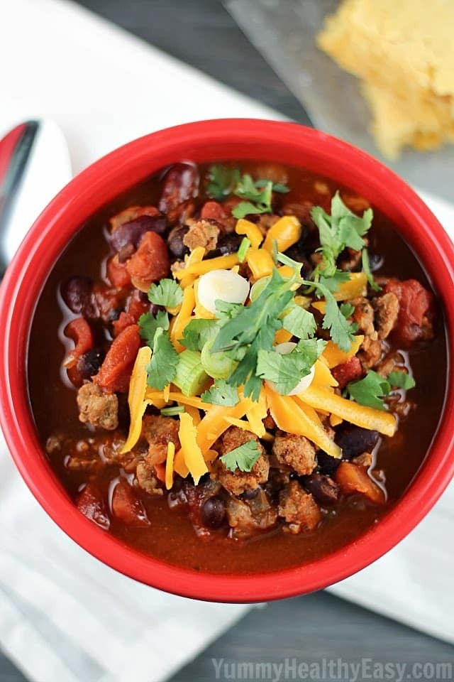 Healthy Turkey Chili Slow Cooker
 The Best Ever Slow Cooker Turkey Chili Yummy Healthy Easy