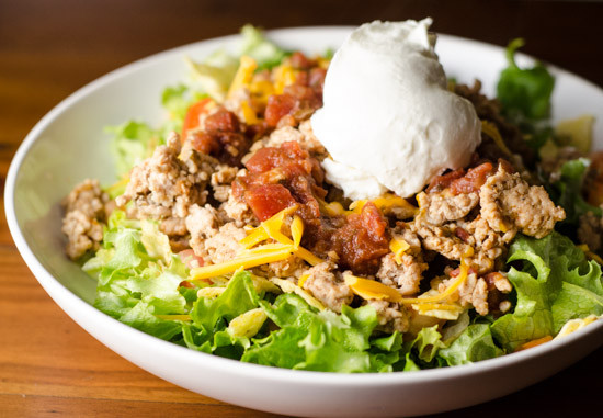 Healthy Turkey Salad Recipe
 Taco Salad Recipe — Daily Unadventures in Cooking