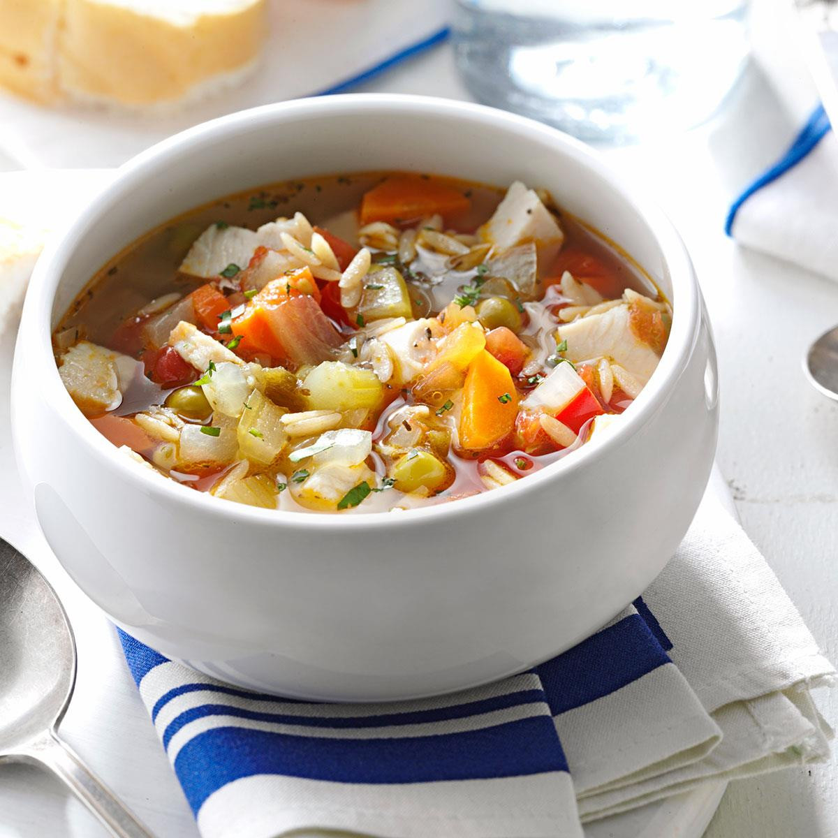 Healthy Turkey Soup
 Skinny Turkey Ve able Soup Recipe