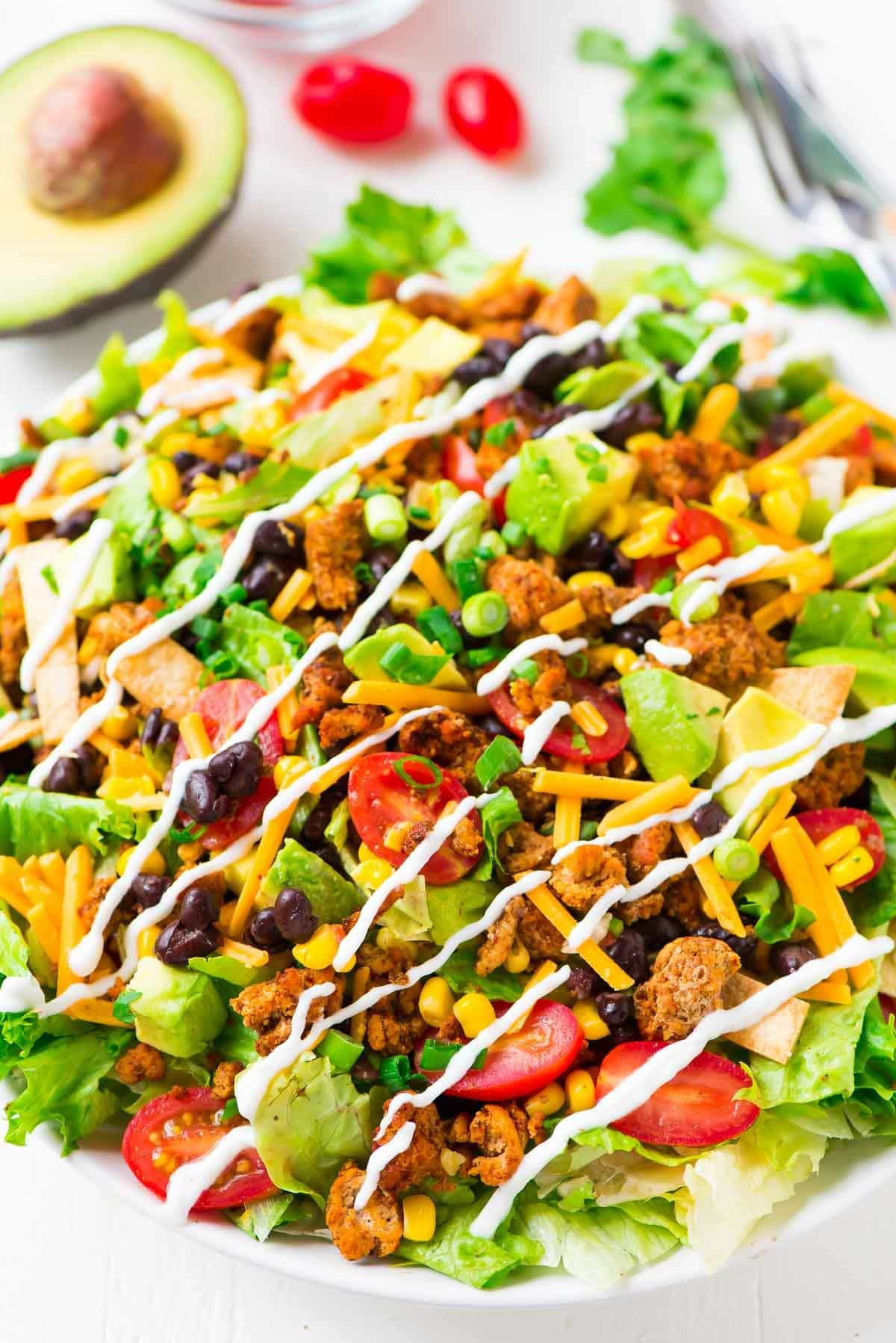 Healthy Turkey Taco Salad
 Skinny Taco Salad with Ground Turkey and Avocado