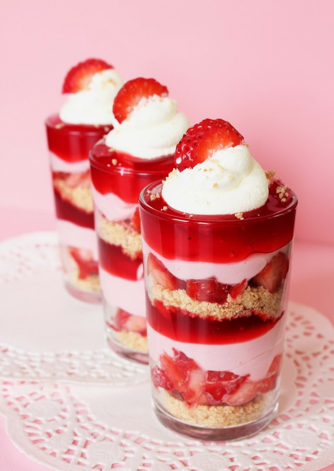 Healthy Valentine Desserts
 Strawberry Layered Treat – Best Cheap & Healthy Valentine