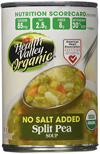 Healthy Valley Soups
 Amazon Health Valley Organic No Salt Added Soup