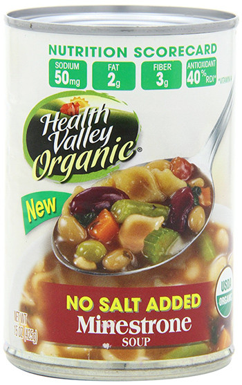 Healthy Valley Soups
 Health Valley Organic Minestrone Soup – OrganicPowerFoods