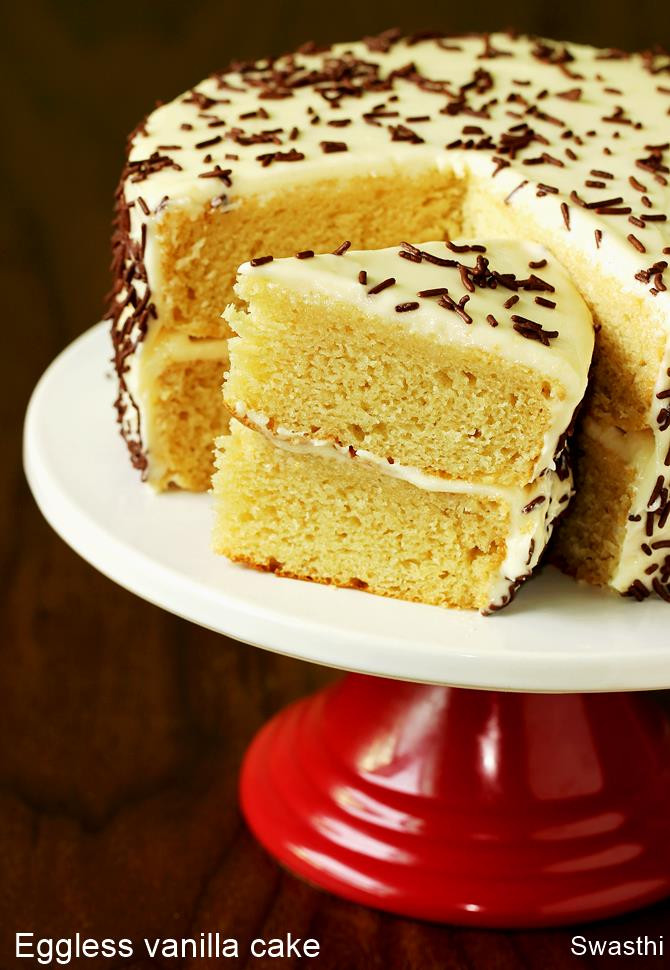 Healthy Vanilla Cake Recipe
 Eggless vanilla cake recipe