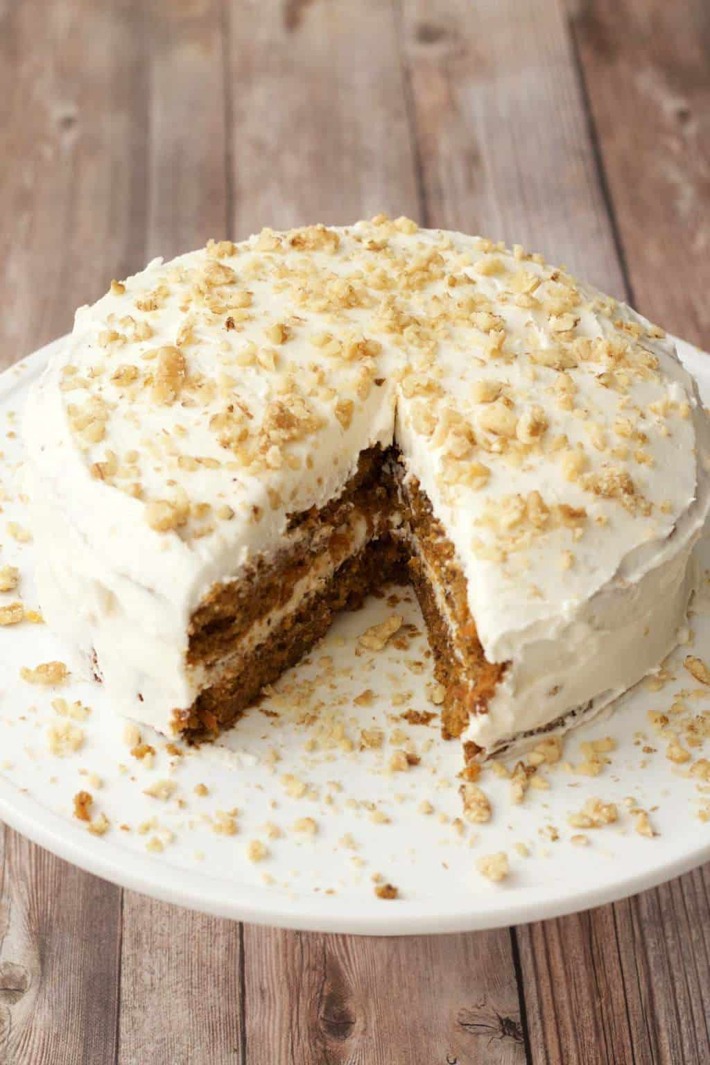 Healthy Vegan Carrot Cake
 Moist Vegan Carrot Cake with Lemon Buttercream Frosting