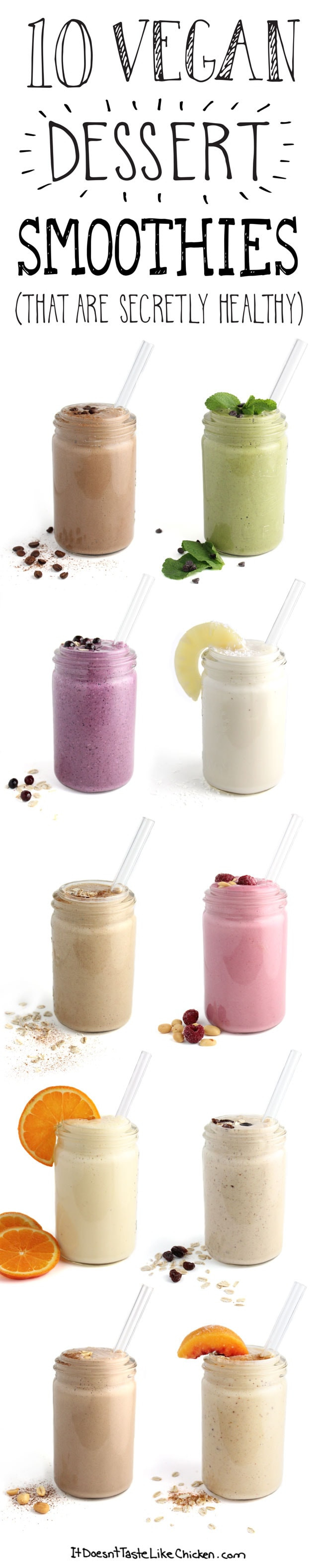 Healthy Vegan Smoothies
 10 Vegan Dessert Smoothies that are secretly healthy