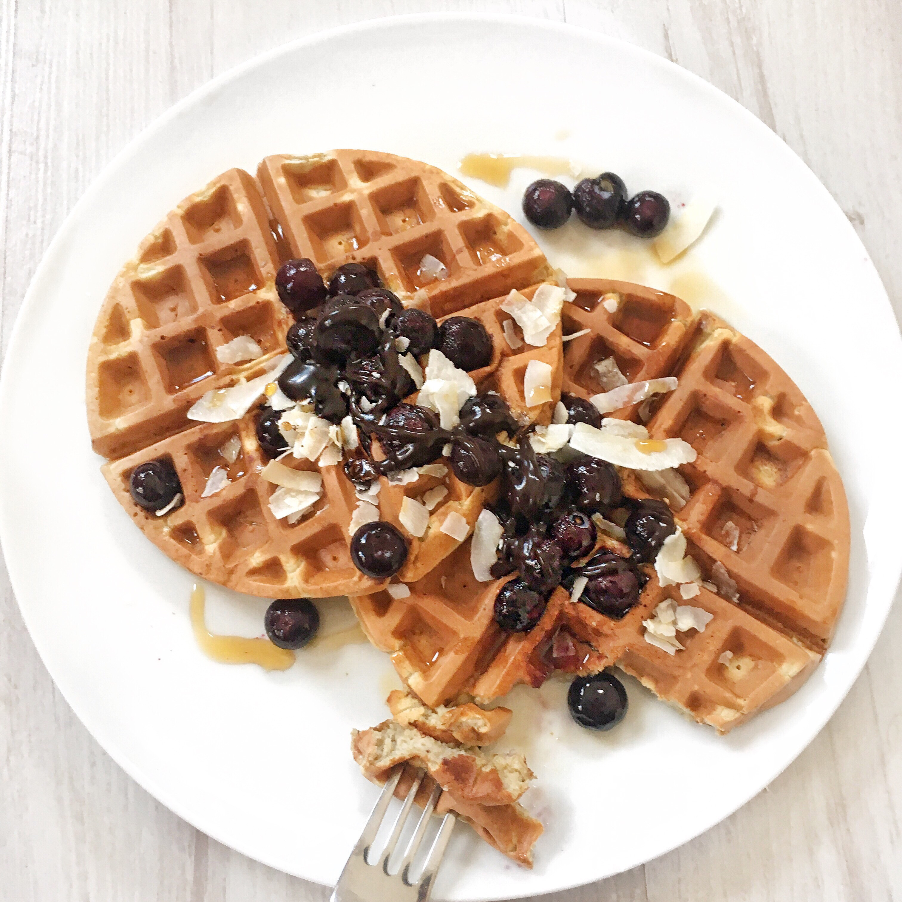 Healthy Vegan Waffles
 3 Ingre nt Healthy Vegan Waffles