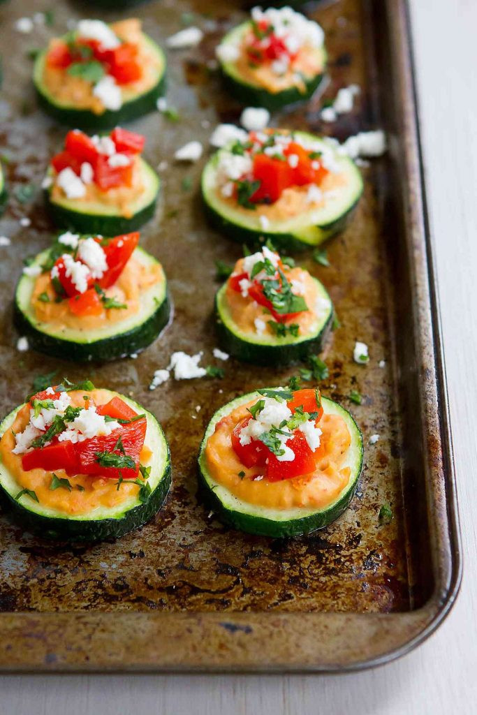 Healthy Vegetable Appetizers
 Baked Zucchini Hummus Bites Healthy Snack or Appetizer