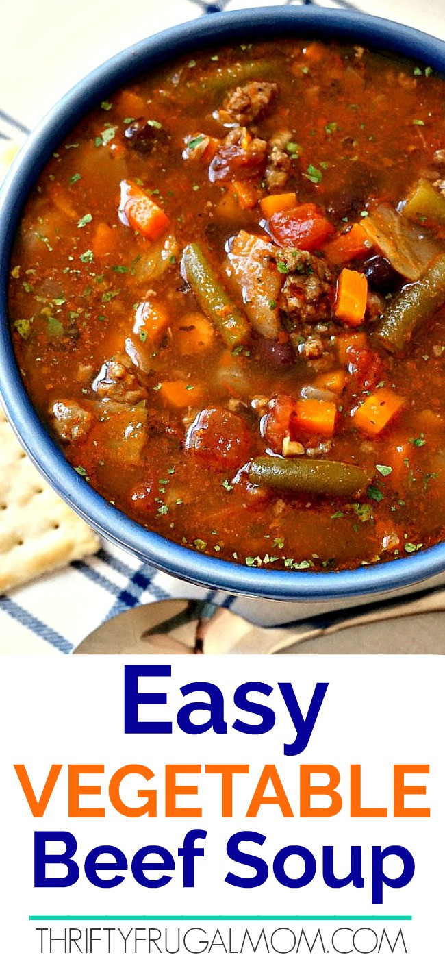 Healthy Vegetable Beef Soup Recipe
 Easy Ve able Beef Soup a 30 minute meal