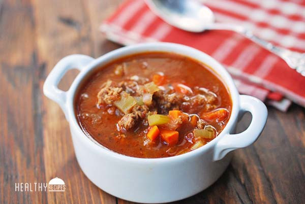 Healthy Vegetable Beef Soup Recipe
 Ve able Beef Soup Hearty & Filling