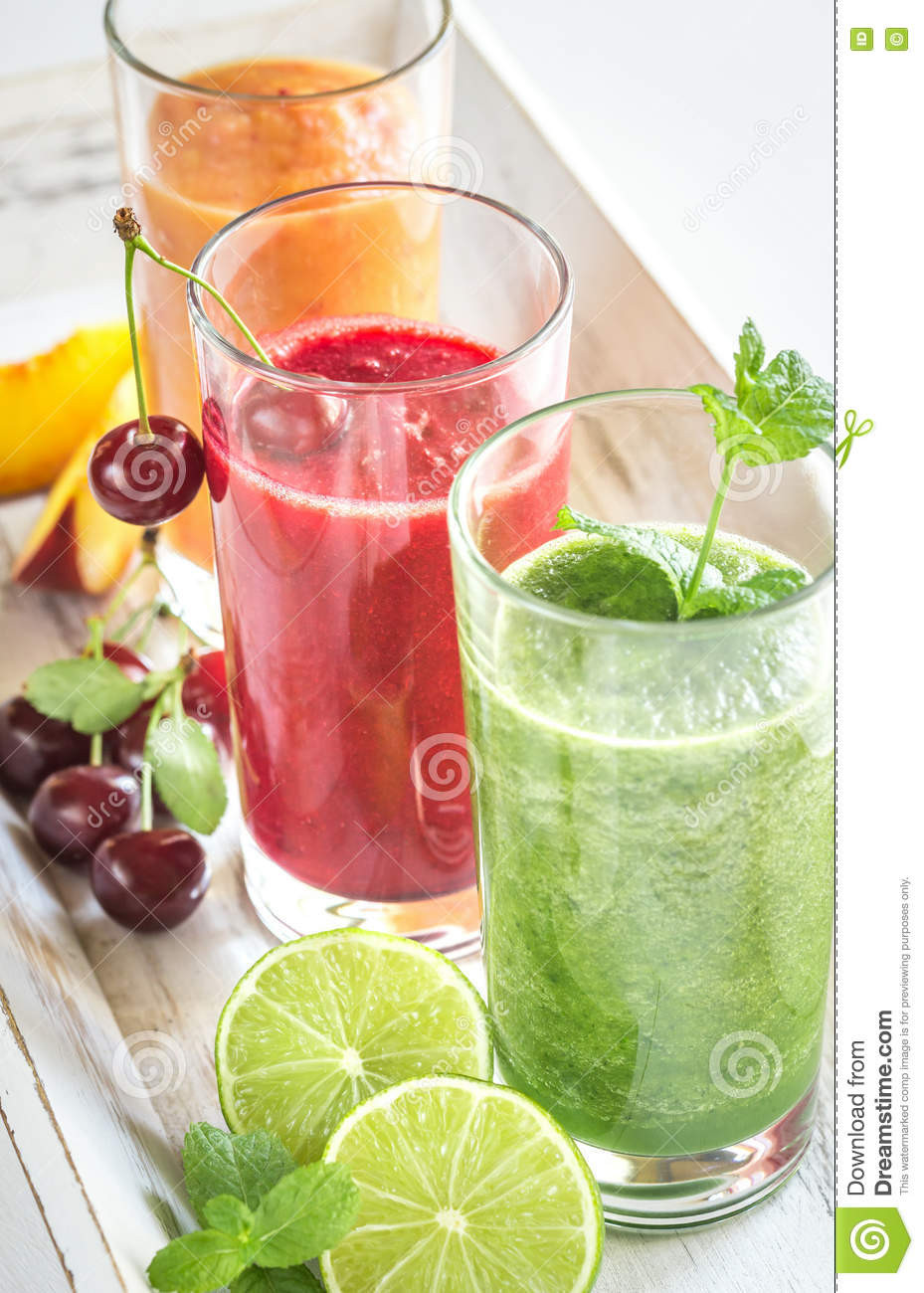 Healthy Vegetable Smoothies
 Healthy Fruit And Ve able Smoothies Royalty Free Stock