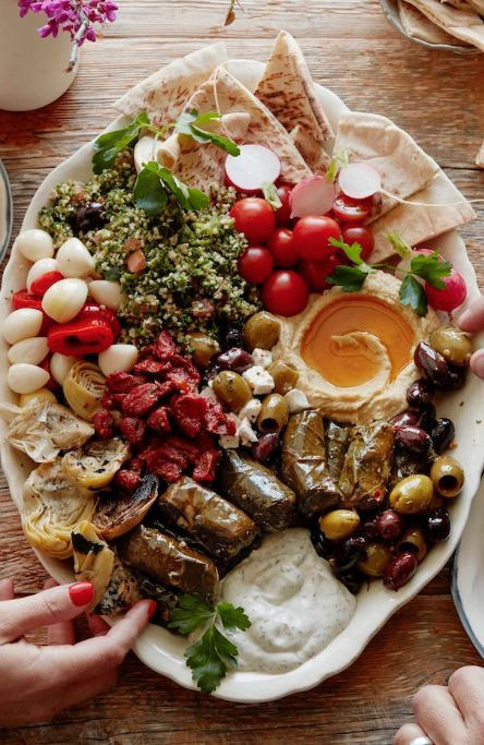 Healthy Vegetarian Appetizers
 Ve arian Mezze Platter Recipe