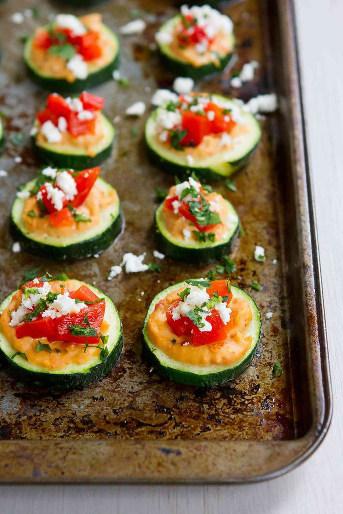 Healthy Vegetarian Appetizers
 Baked Zucchini Hummus Bites Healthy Snack or Appetizer