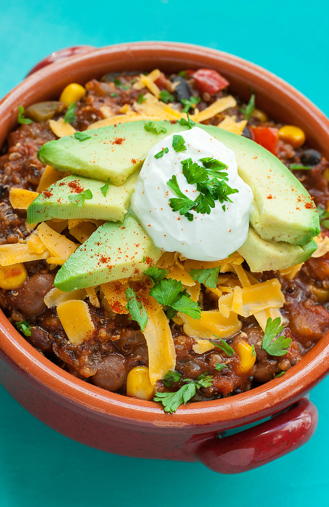 Healthy Vegetarian Chili
 Healthy Ve arian Quinoa Chili