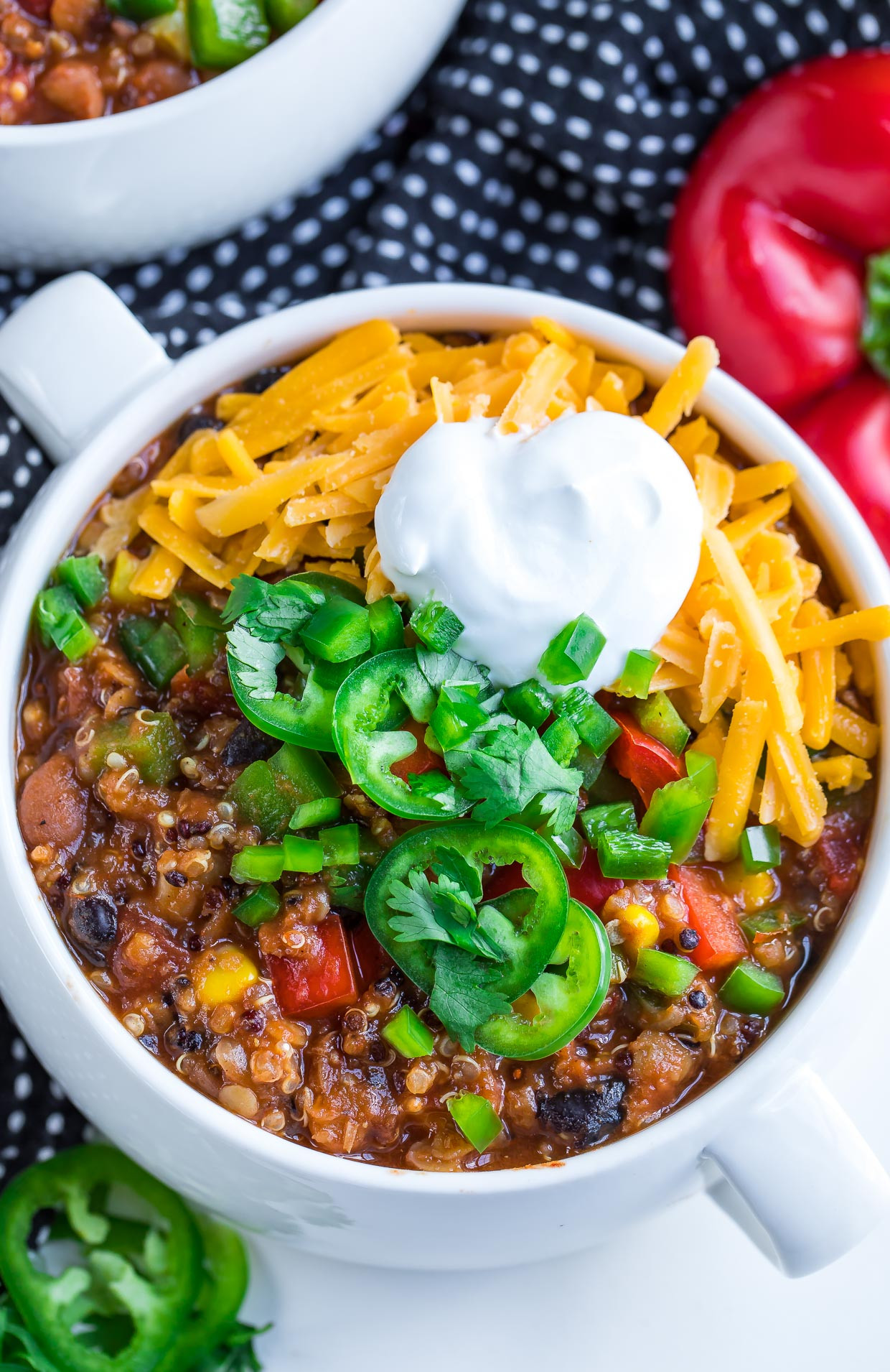 Healthy Vegetarian Chili Recipe
 Instant Pot Ve arian Quinoa Chili Peas And Crayons