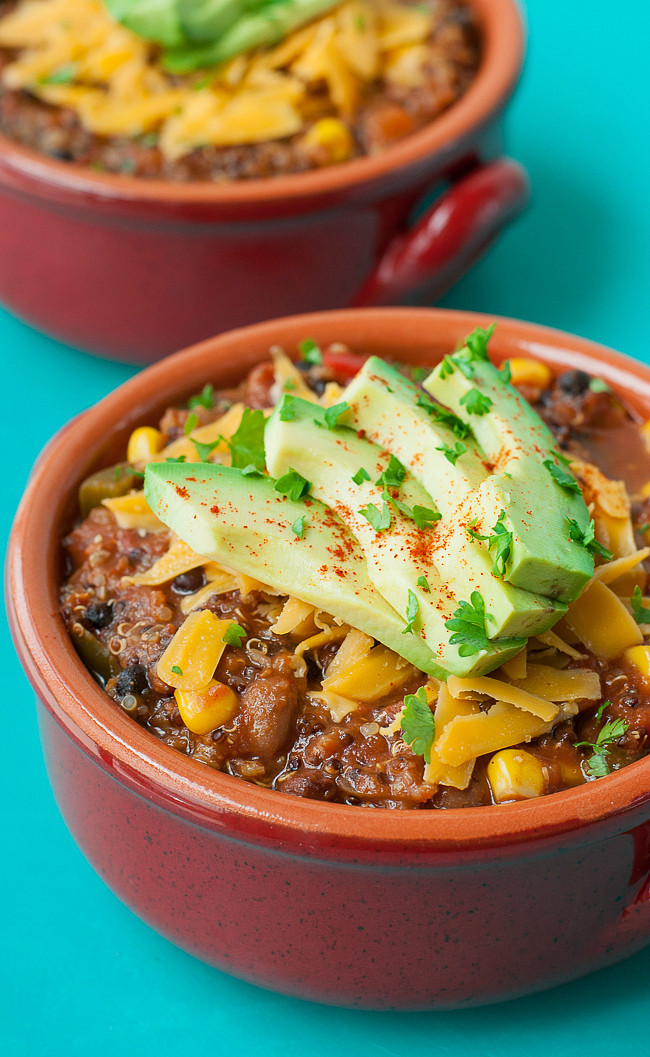 Healthy Vegetarian Chili
 Healthy Ve arian Quinoa Chili