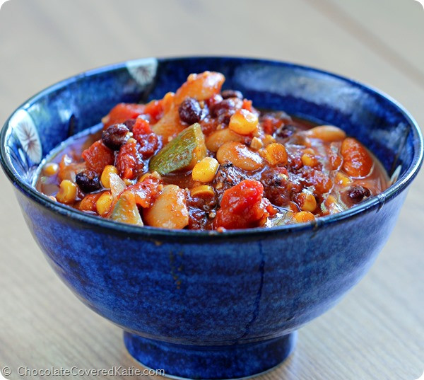 Healthy Vegetarian Chili
 Ve arian Chili Very Quick and Easy