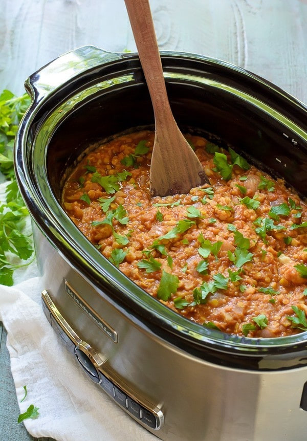 Healthy Vegetarian Crock Pot Recipes
 Slow Cooker Red Lentil Cauliflower Curry