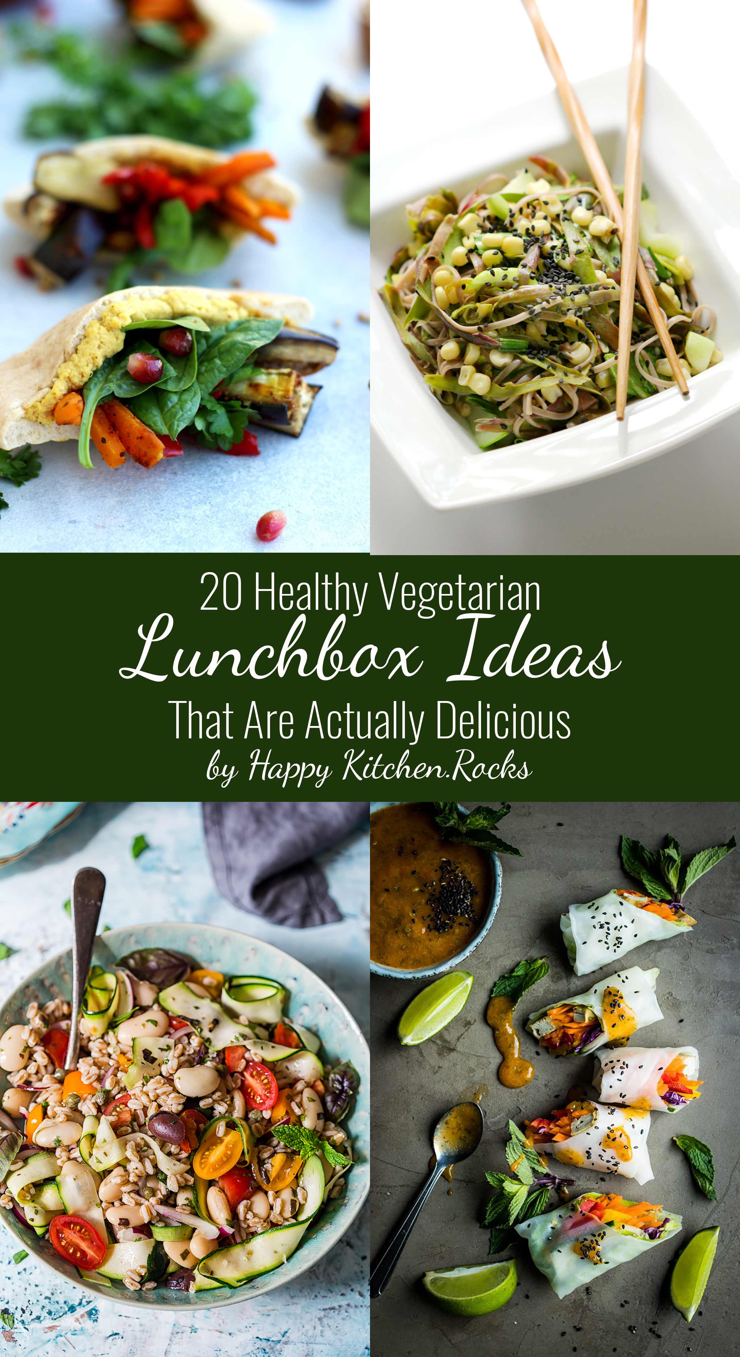 Healthy Vegetarian Dinner Ideas
 20 Healthy Ve arian Lunchbox Ideas That Are Actually