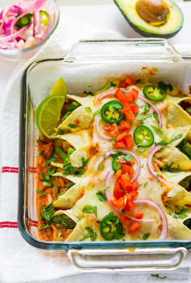 Healthy Vegetarian Enchiladas
 Chipotle Tofu Sofritas Ve arian Enchiladas Recipe