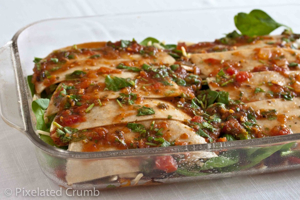 Healthy Vegetarian Enchiladas
 Roasted Ve able Enchiladas