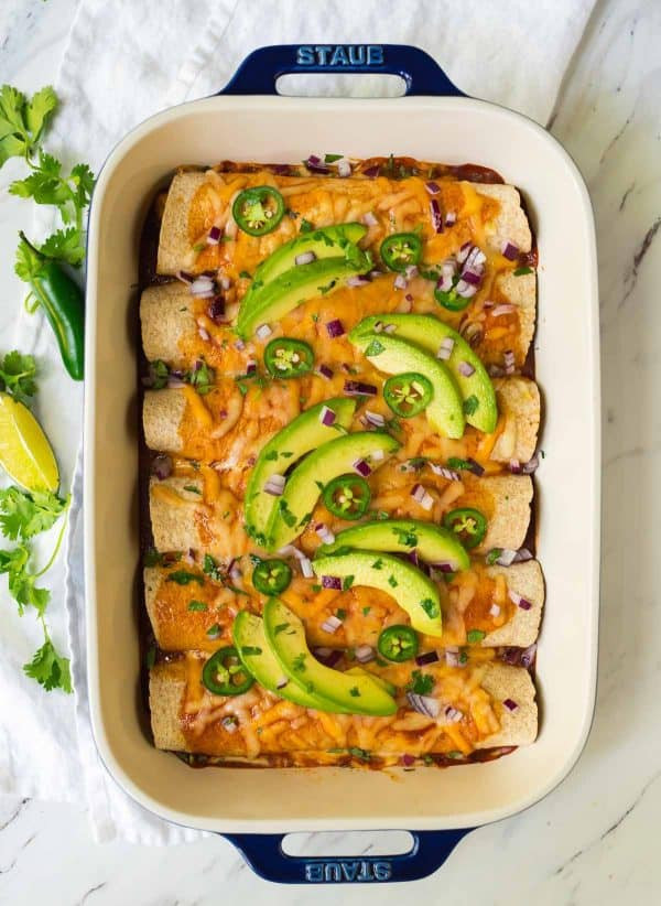 Healthy Vegetarian Enchiladas
 Ve arian Enchiladas with Butternut Squash and Black Beans