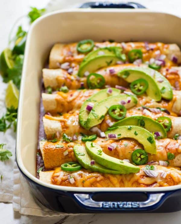 Healthy Vegetarian Enchiladas
 Ve arian Enchiladas with Butternut Squash and Black Beans