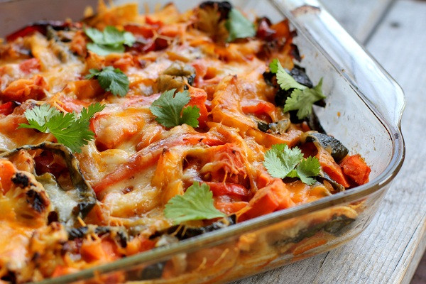 Healthy Vegetarian Enchiladas
 Roasted Ve able Enchiladas