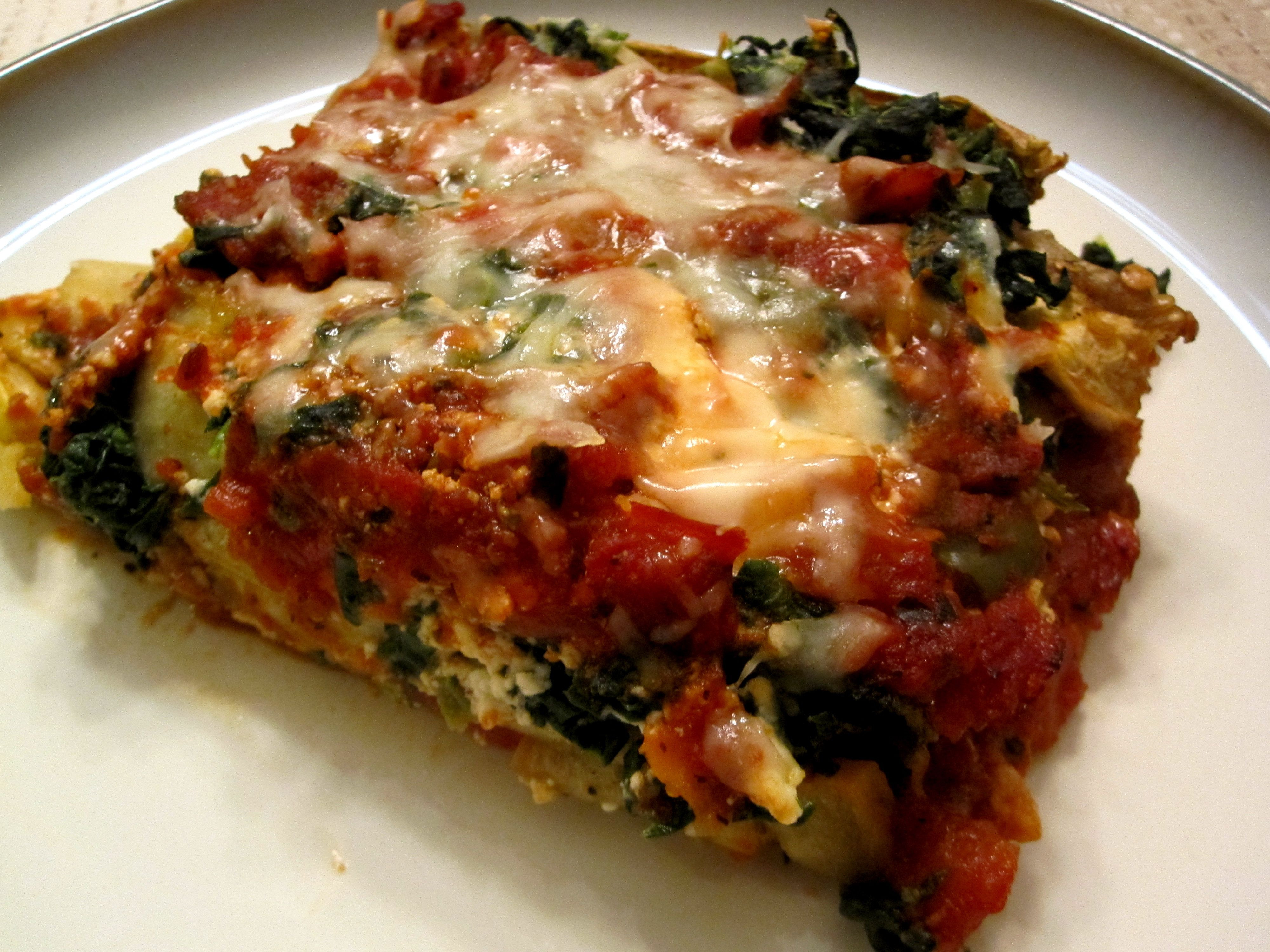 Healthy Vegetarian Lasagna
 spinach ricotta eggplant zucchini lasagna drool worthy