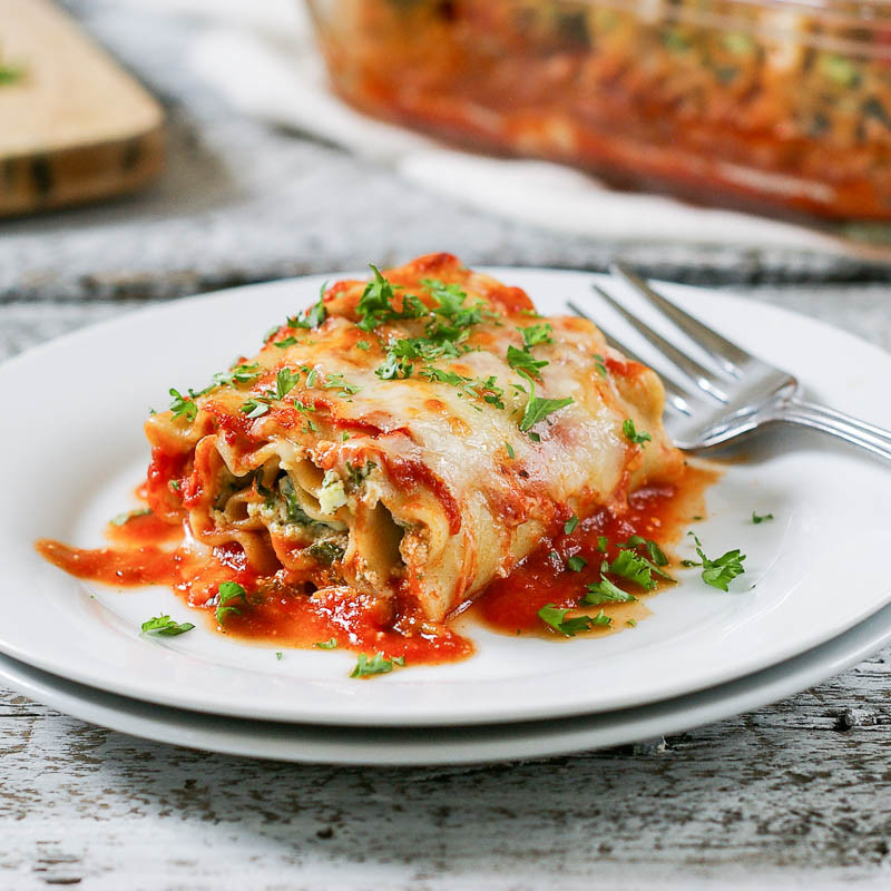 Healthy Vegetarian Lasagna
 Healthy Ve arian Lasagna Rolls