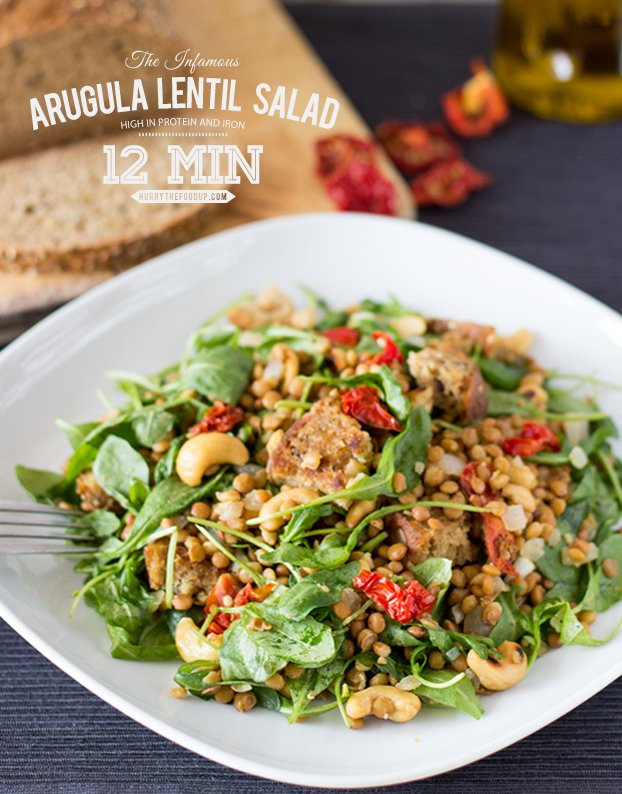 Healthy Vegetarian Salads
 Arugula Lentil Salad From Heaven 12 Min Vegan Hurry