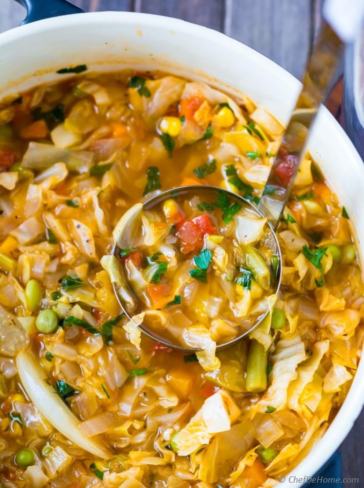 Healthy Vegetarian Soup Recipes
 Ve arian Cabbage Soup Recipe