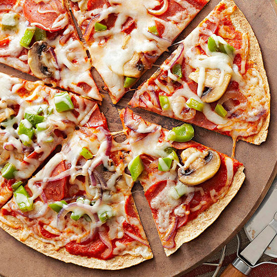 Healthy Veggie Pizza Recipe
 Thin Crust Pepperoni and Ve able Pizza