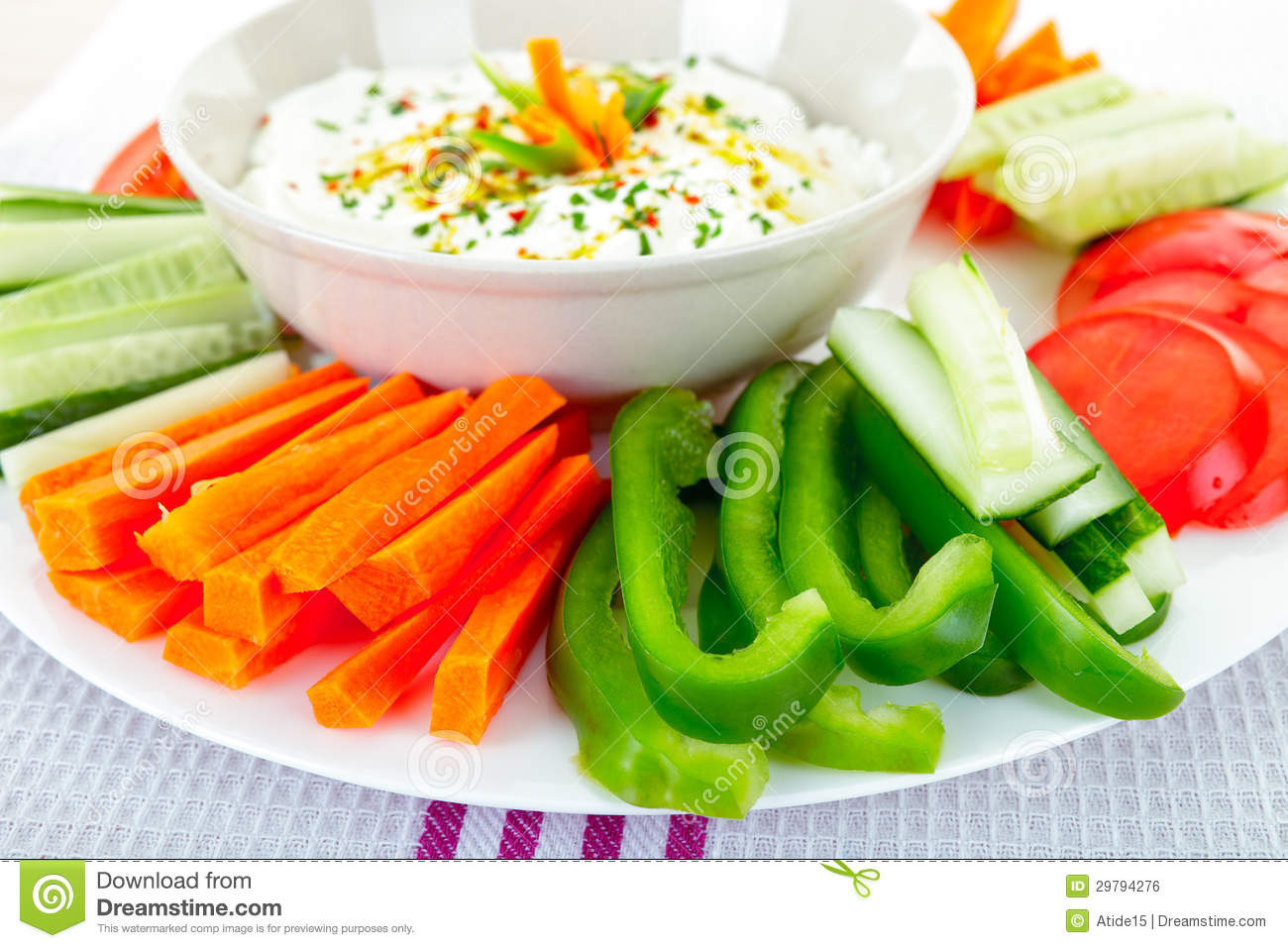 Healthy Veggie Snacks
 Dip And Ve ables Royalty Free Stock Image Image
