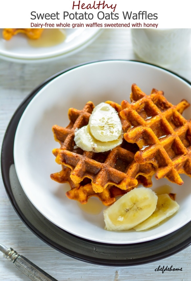 Healthy Waffles Recipe
 Healthy Sweet Potato Oats Waffles Recipe