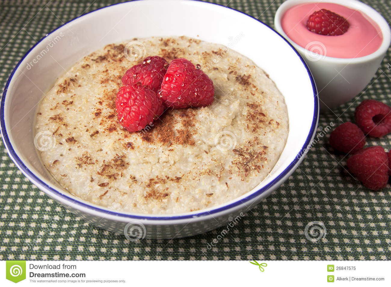 Healthy Warm Breakfast
 Healthy Breakfast Hot Oat Bran Cereal Stock Image