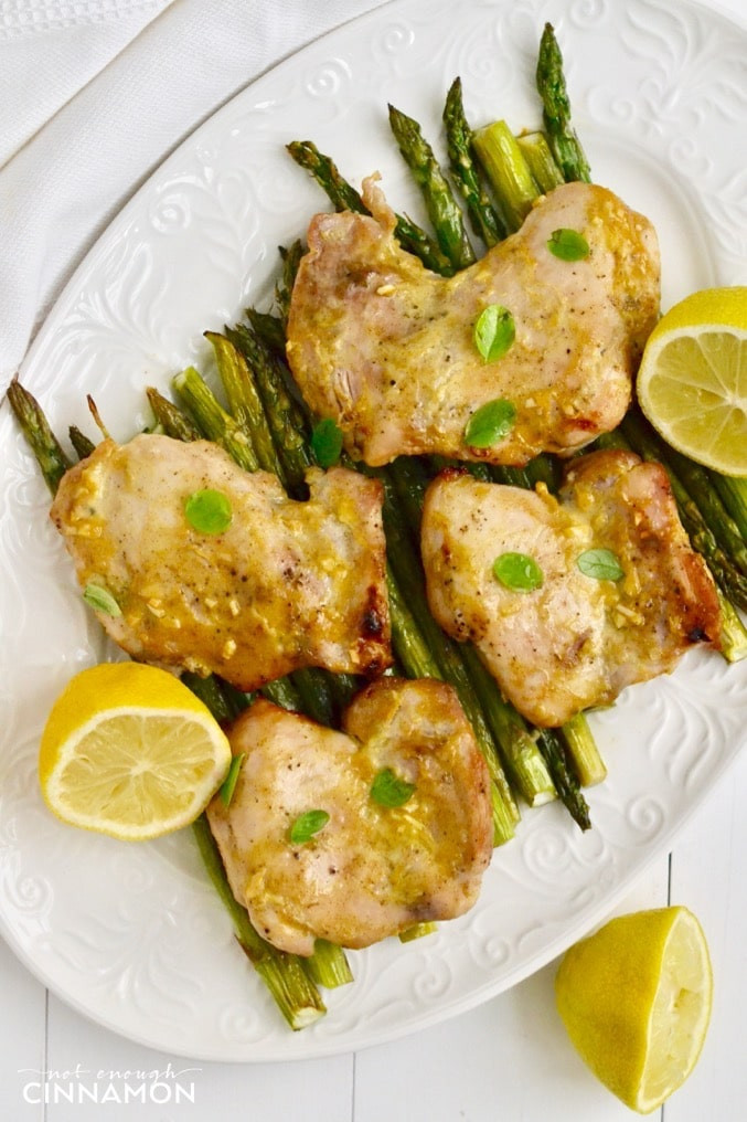 Healthy Way To Cook Chicken Thighs
 Sheet Pan Mustard Chicken Thighs with Roasted Asparagus