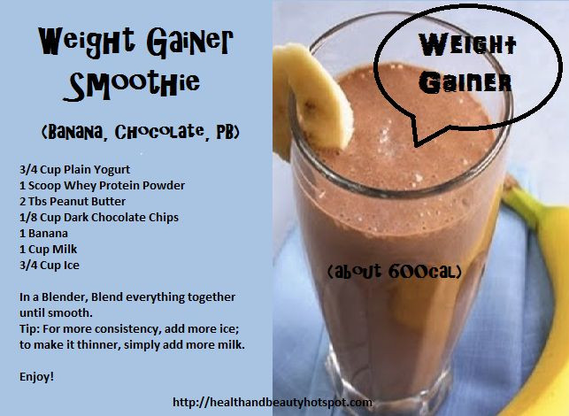 Healthy Weight Gain Smoothies
 127 best images about gaining weight on Pinterest