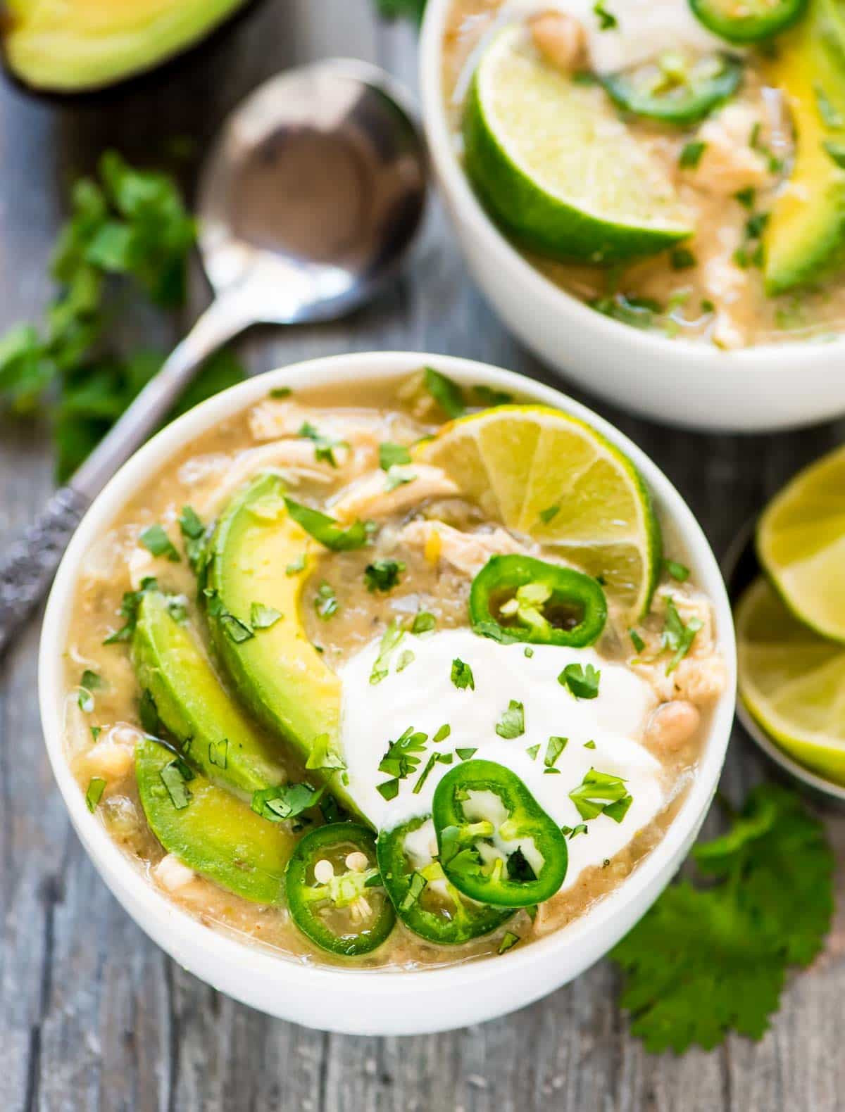 Healthy White Bean Chicken Chili
 Crockpot White Chicken Chili