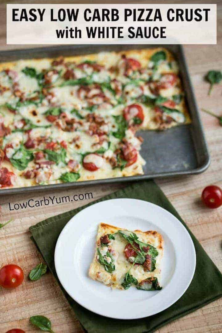 Healthy White Pizza Sauce
 White Sauce Pizza with Gluten Free Low Carb Crust